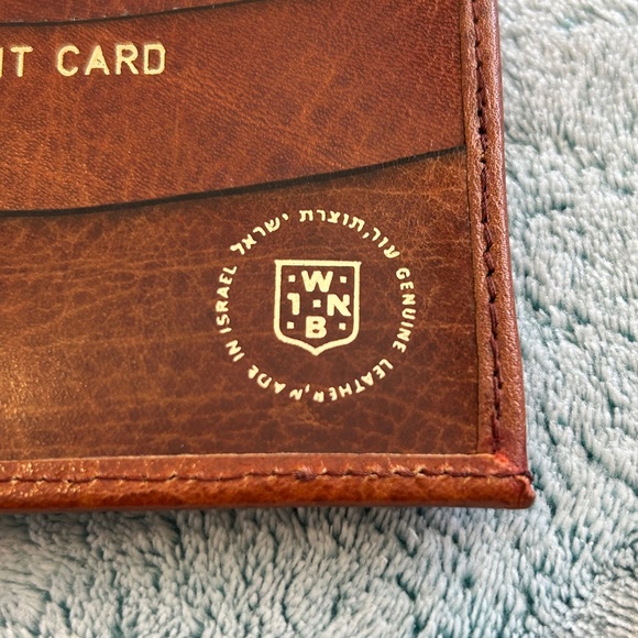 Vintage Leather Chequebook Wallet Made in Israel - Picture 7 of 13